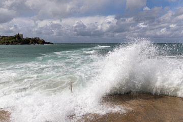 Storm on the salted swimming-pool - Saint-Quay-Portrieux Brittany, France