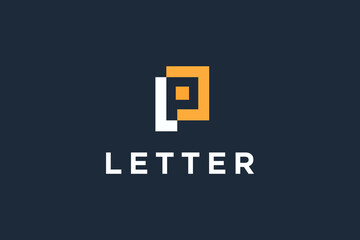 xInitials letter LP logo design vector illustration. Letter LP suitable for business and management company logos.