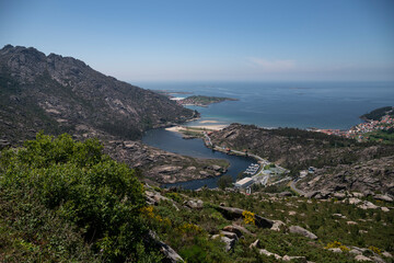 views from Ezaro viewpoint in Galicia, Spain