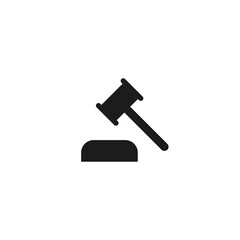 Hammer judge icon. Vector illustration for graphic design, Web, UI, app.