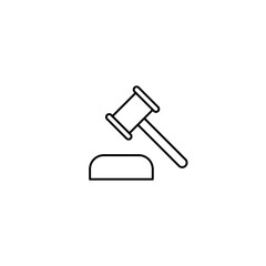Hammer judge icon. Vector illustration for graphic design, Web, UI, app.