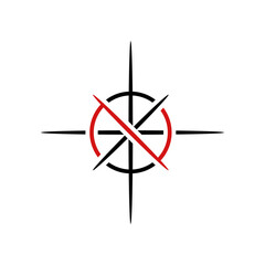 Letter N Compass Logo Design