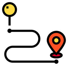 Route line icon