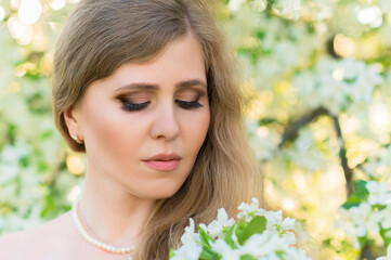 portrait woman with beautiful makeup