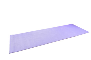 blue yoga mat absorb for exercise arranging on white background