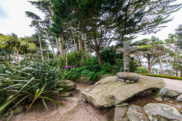 Botanical Garden of Ile de Batz (Roscoff), Finistere, Brittany, France