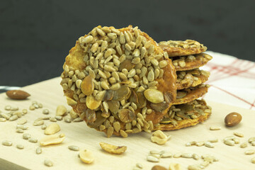 Very, delicious cookies with seeds and honey