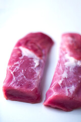 raw uncooked pork tenderloin