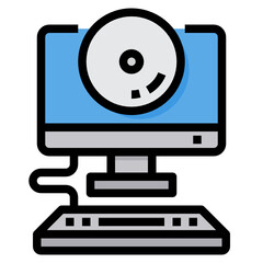 CD filled outline icon