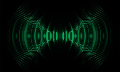 Sound waves oscillating dark light