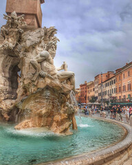 Fontana di Piazza Navona - Roma - obrazy, fototapety, plakaty