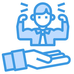 User blue outline icon