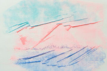 abstract blue pink and violet chalky landscape - background