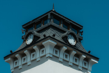 clock tower in the center