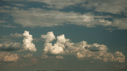 Fototapeta na wymiar Beautiful textured clouds. It's going to rain soon.
