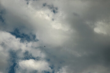 Fototapeta na wymiar Natural background. Clouds in the sky. learn on the horizon.