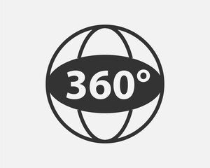 360 degree view vector icon