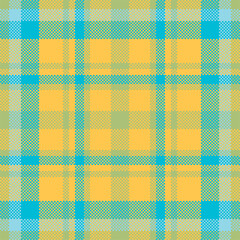 Pixel background vector design. Modern seamless pattern plaid. Square texture fabric. Tartan scottish textile. Beauty color madras ornament.