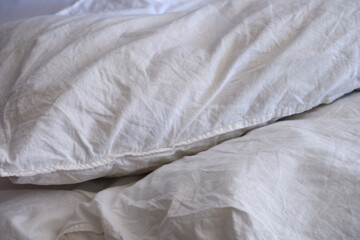 White linens. Blanket texture. Suitable for backgrounds.