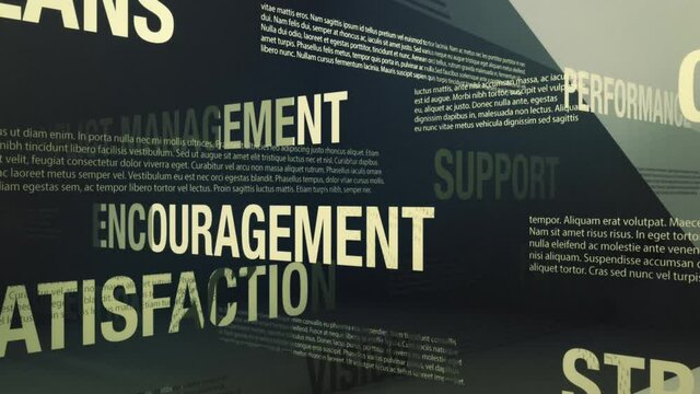 Business Coaching Related Terms Seamlessly Looping Background Animation