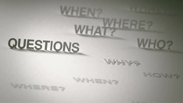 Question Words Simple Animated Concept