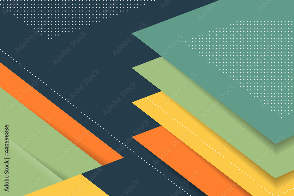 Aufkleber abstract pastel colored paper texture. geometric shapes and white dot pattern. minimalist background