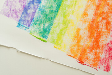 rainbow soft pastels background on paper