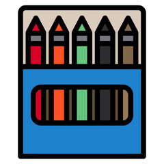 Crayon line icon