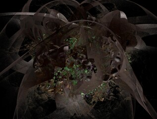 Imaginatory fractal background generated Image