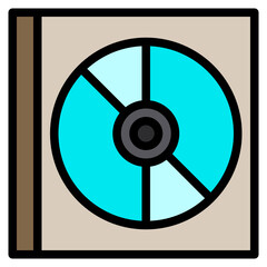 disk line icon