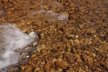 the flow of the river on the stones, Selinountas river, Greece