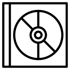 Obraz premium disk line icon
