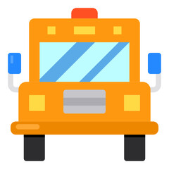 School bus flat icon