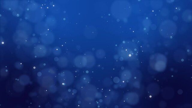 a particle shining like a blue sea. Gradient background with loop playback