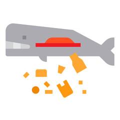 Whale flat icon
