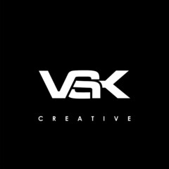 VSK Letter Initial Logo Design Template Vector Illustration