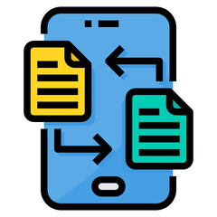 File Transfer filled outline icon