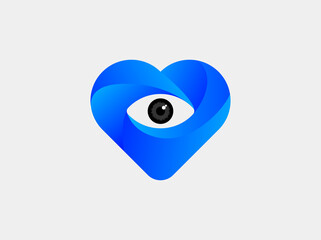 Eye love logo design, gradient logo design
