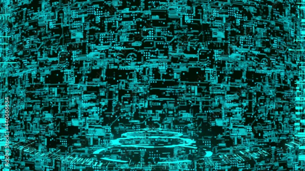 Poster abstract sci-fi futuristic hologram hud gui 3d background