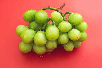 Korean grape put on background,