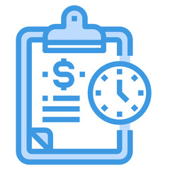 Clipboard blue outline icon