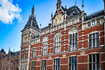 Fototapeta na wymiar オランダ、アムステルダム市内を散策する