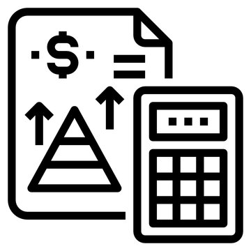 recommend clip art: Calculator outline icon