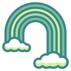 rainbow blue line icon