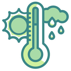 temperature blue line icon