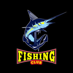 marlin fishing club illustration