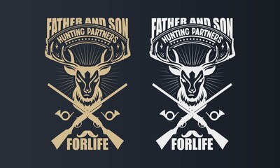hunting tee shirt design hunt lover man and women vector 