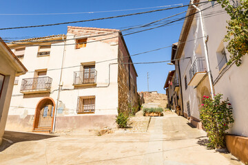 Fototapeta na wymiar a street in Santed village, province of Zaragoza, Aragon, Spain