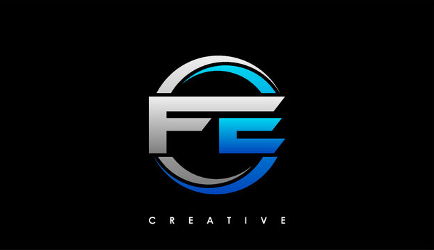 FE Letter Initial Logo Design Template Vector Illustration