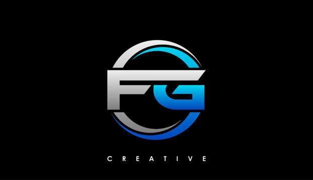 FG Letter Initial Logo Design Template Vector Illustration